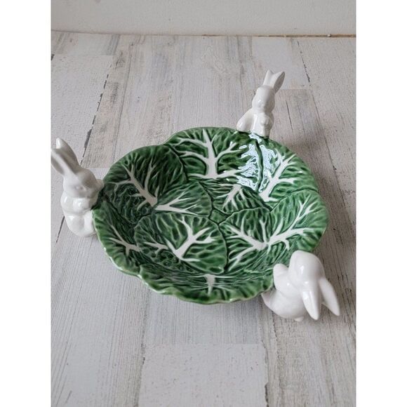 Maxcera cabbage Easter Bunny Bowl dish Decor home - Picture 1 of 9